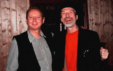Pordur "Doddi" Palmasson and Michael Dean Odin Pollock at the 8/18 Grand Re-Opening of Cafe Rosenberg! - Photo by Siggi Sig.