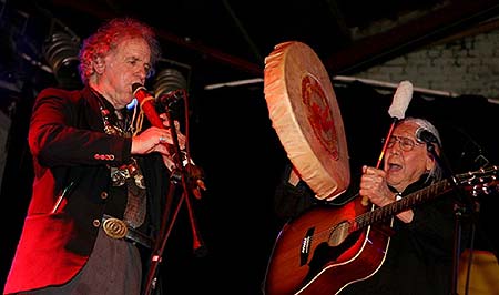 David Amram and Floyd Red Crow Westerman at The Sacred Run Benefit Concert, San Francisco, 2006. - Click Here To Learn More About The Sacred Run Benefit Concert.